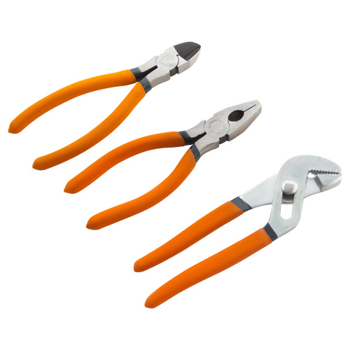 Набор губцевого инструмента №2, 3 предмета: плоскогубцы, бокорезы, клещи переставные Sparta по ценам производителя в Воронеже с доставкой по всей России