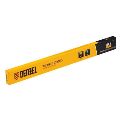 Электроды DER-3, диам. 4 мм, 1 кг, рутиловое покрытие Denzel по ценам производителя в Воронеже с доставкой по всей России