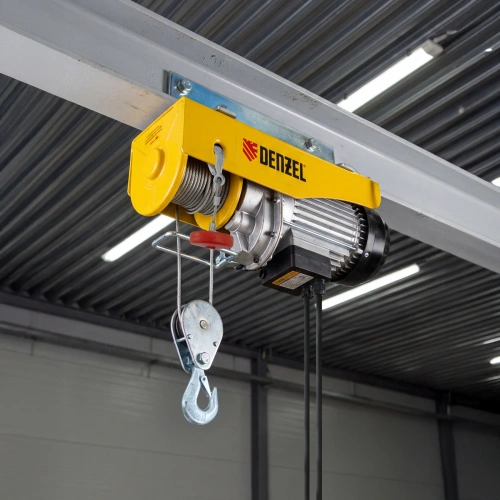 Тельфер электрический TF-500, 0.5 т, 1020 Вт, высота 12 м, 10 м/мин Denzel по ценам производителя в Воронеже с доставкой по всей России