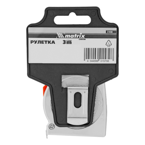 Рулетка Chrom,3 м x 13 мм,хромированный корпус Matrix по ценам производителя в Воронеже с доставкой по всей России