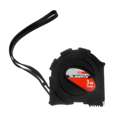 Рулетка Black,3 м х 16 мм,обрезиненный корпус Matrix по ценам производителя в Воронеже с доставкой по всей России