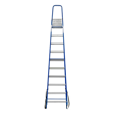 Стремянка, 10 ступеней, стальной профиль, алюминиевые ступени Сибртех по ценам производителя в Воронеже с доставкой по всей России