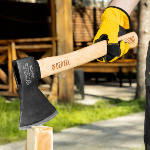 Топор, 1000 г, кованый, буковое топорище Denzel по ценам производителя в Воронеже с доставкой по всей России