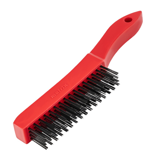 Щетка зачистная четырехрядная, закаленная прямая проволока с пластиковой ручкой Matrix по ценам производителя в Воронеже с доставкой по всей России