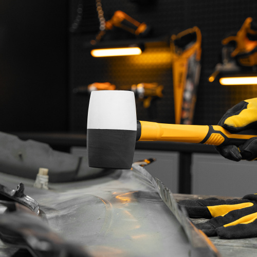 Киянка резиновая, 680 г, черно-белая, фибергласовая рукоятка c TPR покрытием Denzel по ценам производителя в Воронеже с доставкой по всей России