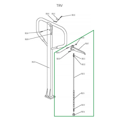 Тяга цепная в сборе для ручки TRV по ценам производителя в Воронеже с доставкой по всей России