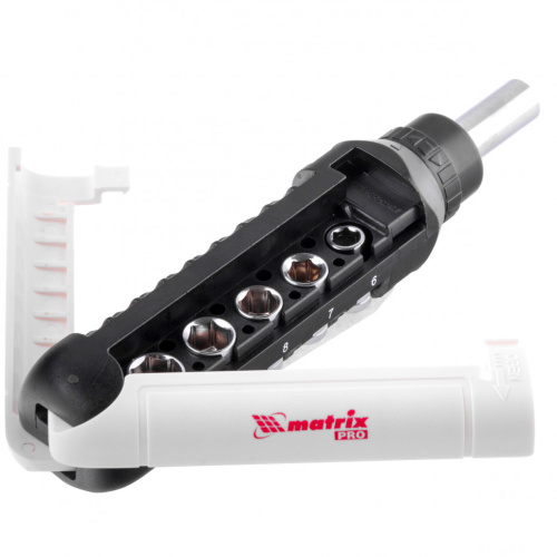 Отвертка реверсивная с набором бит и торцевых головок, 15 шт, CrV Matrix Pro по ценам производителя в Воронеже с доставкой по всей России