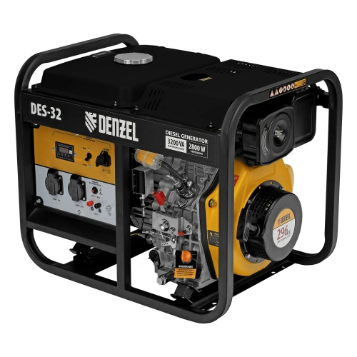 Генератор дизельный DES-32, 3,2 кВт, 230 В, 11 л, ручной стартер Denzel по ценам производителя в Воронеже с доставкой по всей России