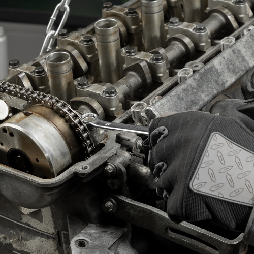 Набор ключей комбинированных 6-22 мм, 12 шт, CrV, матовый хром Stels по ценам производителя в Воронеже с доставкой по всей России