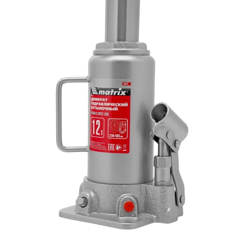 Домкрат гидравлический бутылочный, 12 т, высота подъема 230-465 мм Matrix по ценам производителя в Воронеже с доставкой по всей России
