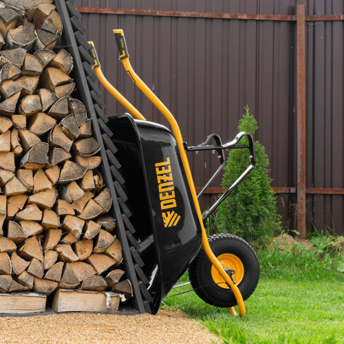 Тачка строительная, усиленная, объем 130 л, 230 кг, колесо 15х6.00-6 Denzel по ценам производителя в Воронеже с доставкой по всей России