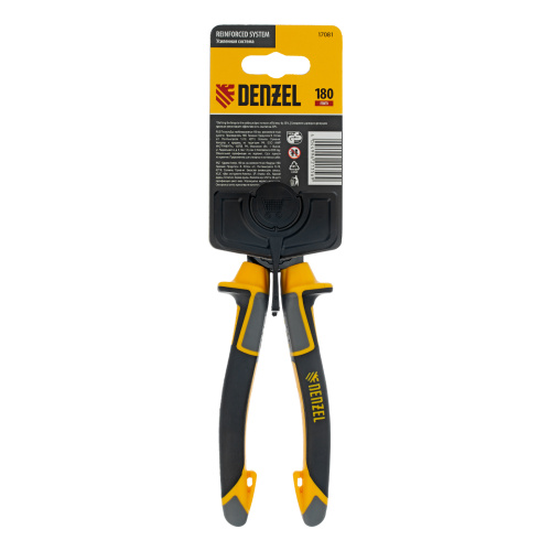 Плоскогубцы комбинированные 180 мм, трехкомпонентные рукоятки Denzel по ценам производителя в Воронеже с доставкой по всей России