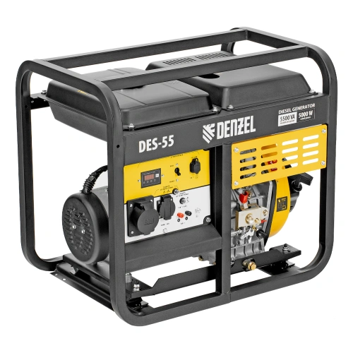 Генератор дизельный DES-55, 5,5 кВт, 230 В, 11 л, ручной стартер Denzel по ценам производителя в Воронеже с доставкой по всей России