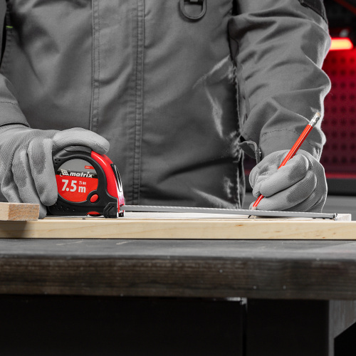 Рулетка Status Magnet fixation,7,5 м х 25 мм,обрезиненный корпус,зацеп с магнитом Matrix по ценам производителя в Воронеже с доставкой по всей России