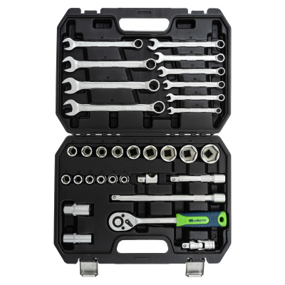 Набор инструментов, 1/2", пластиковый кейс, 32 предмета// Сибртех по ценам производителя в Воронеже с доставкой по всей России