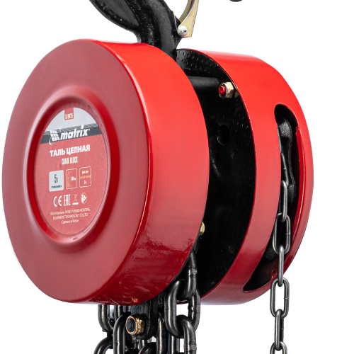 Таль цепная, 5 т, H подъема 3 м, расстояние между крюками 600 мм Matrix по ценам производителя в Воронеже с доставкой по всей России