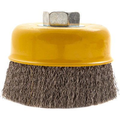 Щетка для УШМ, 100 мм, "Чашка", витая нержавеющая проволока 0.3 мм, М14 Denzel по ценам производителя в Воронеже с доставкой по всей России
