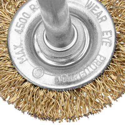 Щетка для дрели, 40 мм, плоская со шпилькой, латунированная витая проволока Matrix по ценам производителя в Воронеже с доставкой по всей России