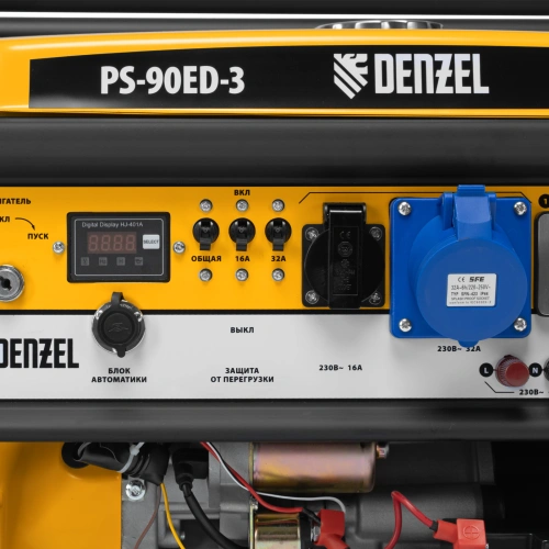 Генератор бензиновый PS 90 ED-3, 9.0 кВт, переключение режима 230 В/400 В, 25 л, электростартер Denzel по ценам производителя в Воронеже с доставкой по всей России