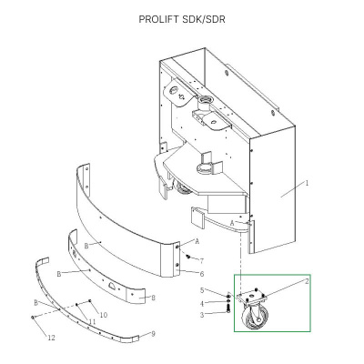 Опорное колесо в сборе с поворотной опорой для штабелеров SDR1536/1545S/1645/1656/2036/2045, SDK по ценам производителя в Воронеже с доставкой по всей России
