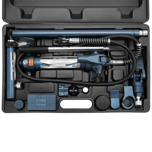 Растяжка гидравлическая, 4 т, набор из 17 предметов, 7 сменных насадок, в пластиковом кейсе Stels по ценам производителя в Воронеже с доставкой по всей России