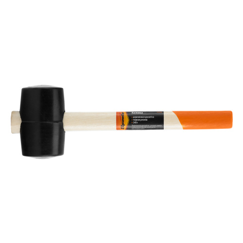 Киянка резиновая, 340 г, черная резина, деревянная рукоятка Sparta по ценам производителя в Воронеже с доставкой по всей России