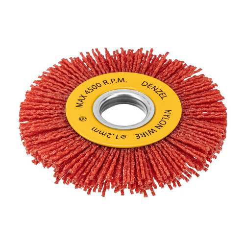 Щетка для УШМ, 100 мм, Плоская, нейлоновая щетина, посадка 22,2 мм Denzel по ценам производителя в Воронеже с доставкой по всей России