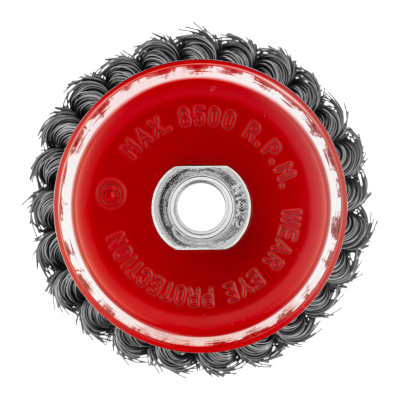 Щетка для УШМ, 100 мм, М14, "чашка", двухрядная, крученая проволока 0.5 мм Matrix по ценам производителя в Воронеже с доставкой по всей России