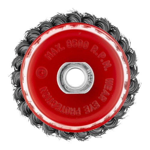 Щетка для УШМ, 100 мм, М14, "чашка", двухрядная, крученая проволока 0.5 мм Matrix по ценам производителя в Воронеже с доставкой по всей России