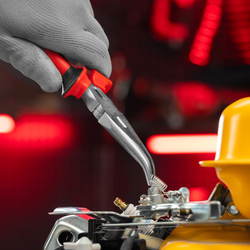 Длинногубцы изогнутые Nickel, 180 мм, никелированные, двухкомпонентные рукоятки Matrix по ценам производителя в Воронеже с доставкой по всей России