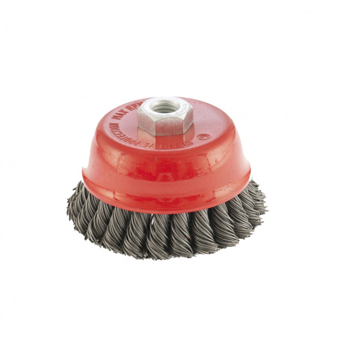 Щетка для УШМ, 100 мм, М14, "чашка", двухрядная, крученая проволока 0.8 мм Matrix по ценам производителя в Воронеже с доставкой по всей России