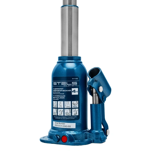 Домкрат гидравлический бутылочный телескопический, 4 т, подъем 170-420 мм Stels по ценам производителя в Воронеже с доставкой по всей России