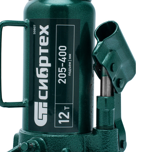 Домкрат гидравлический бутылочный, 12 т, 205-400 мм Сибртех по ценам производителя в Воронеже с доставкой по всей России