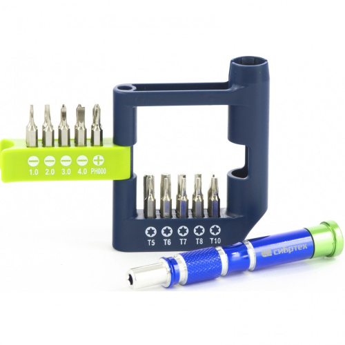 Отвертка для точных работ с набором бит, 21 шт, CrV Сибртех по ценам производителя в Воронеже с доставкой по всей России