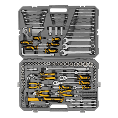 Набор инструментов, 1/2", 1/4", 3/8", CrV, S2, пластиковый кейс, 144 предмета Denzel по ценам производителя в Воронеже с доставкой по всей России