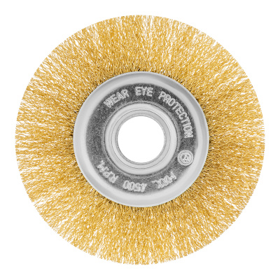 Щетка для УШМ, 125 мм, посадка 22.2 мм, плоская, латунированная витая проволока Matrix по ценам производителя в Воронеже с доставкой по всей России