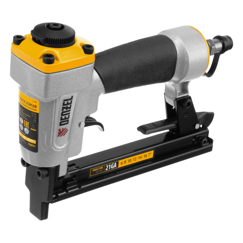 Степлер пневматический PS8016 для прямоугольных скоб 21GA от 6 до 16 мм Denzel по ценам производителя в Воронеже с доставкой по всей России