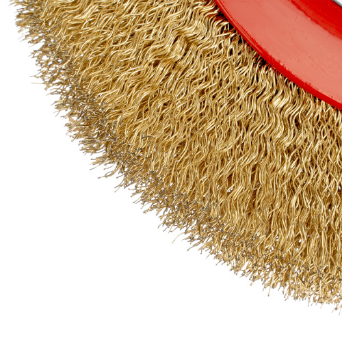 Щетка для точила, 150 мм, посадка 32 мм, плоская, латунированная витая проволока Matrix по ценам производителя в Воронеже с доставкой по всей России