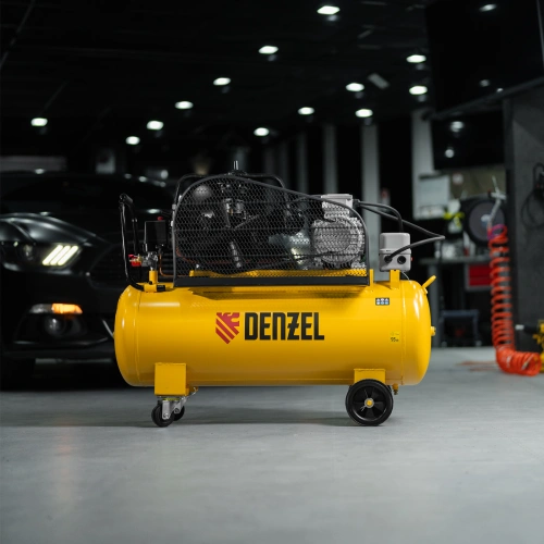 Компрессор воздушный BCW3000-T/100, ременный привод, 3.0 кВт, 100 литров, 520 л/мин Denzel по ценам производителя в Воронеже с доставкой по всей России