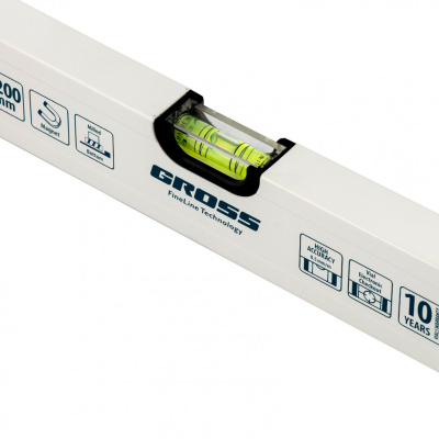 Уровень алюминиевый, 1200 мм, фрезерованный, 3 глазка, магнитный Gross по ценам производителя в Воронеже с доставкой по всей России