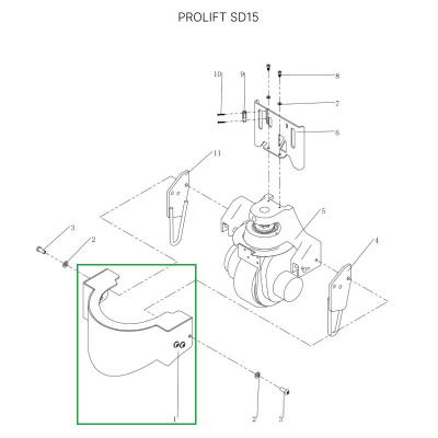 Кожух моторного отсека для тележек SD15 по ценам производителя в Воронеже с доставкой по всей России