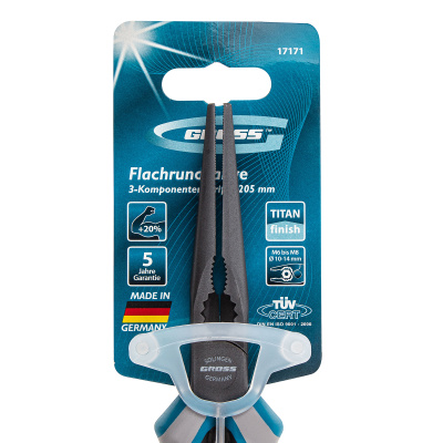 Длинногубцы прямые 205 мм, трехкомпонентные рукоятки Gross по ценам производителя в Воронеже с доставкой по всей России