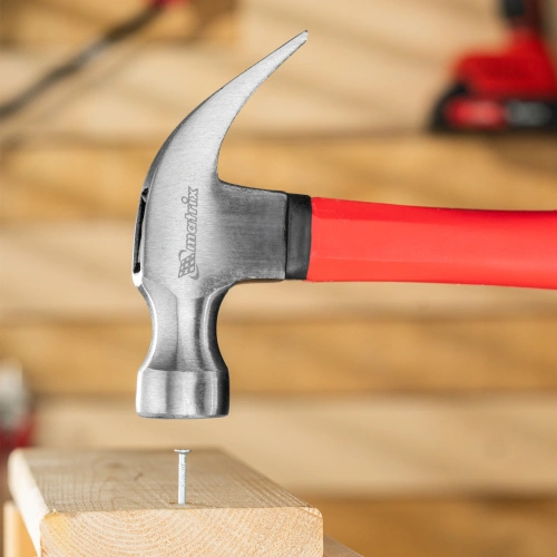 Молоток-гвоздодер optimal, 450 г, фибергласовая обрезиненная рукоятка Matrix по ценам производителя в Воронеже с доставкой по всей России