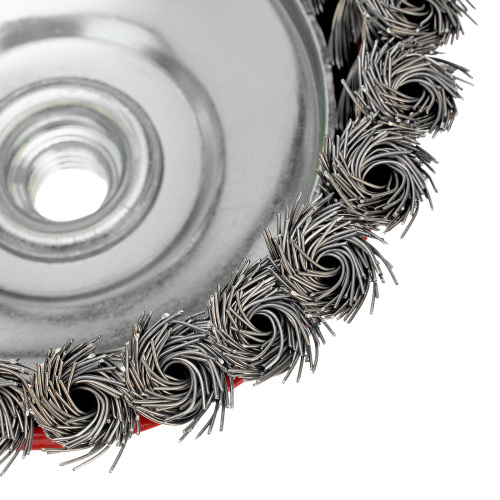 Щетка для УШМ, 125 мм, М14, "чашка", крученая проволока 0.5 мм Matrix по ценам производителя в Воронеже с доставкой по всей России