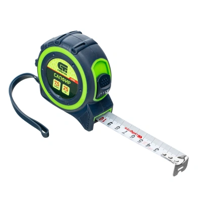 Рулетка Сапфир,двухкомпонентный корпус,7,5 м х 25 мм Сибртех по ценам производителя в Воронеже с доставкой по всей России