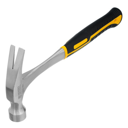 Молоток-гвоздодер 560 г, цельнометаллический, двухкомпонентная рукоятка Denzel по ценам производителя в Воронеже с доставкой по всей России