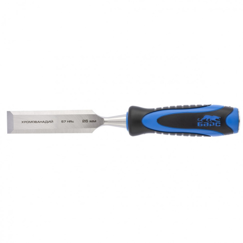 Долото-стамеска, плоская, 26 мм, двухкомпонентная рукоятка, металлический затыльник Барс по ценам производителя в Воронеже с доставкой по всей России