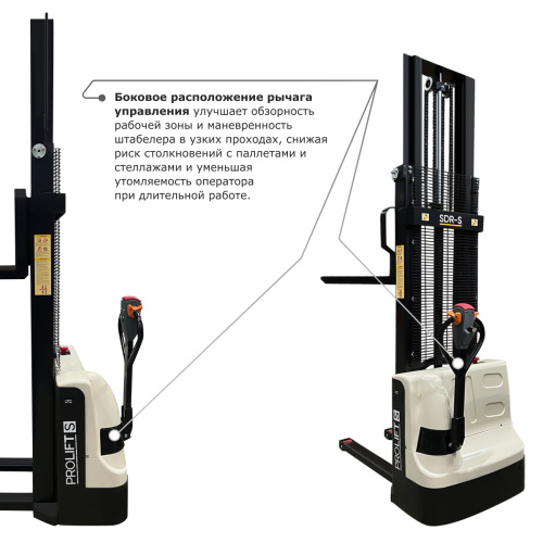 Самоходный электроштабелер PROLIFT M2 SDR 1230-S по ценам производителя в Воронеже с доставкой по всей России