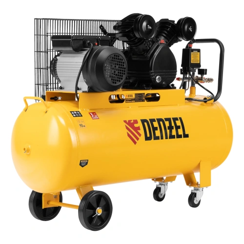 Компрессор воздушный BCV2200/100, ременный привод, 2.2 кВт, 100 литров, 370 л/мин Denzel по ценам производителя в Воронеже с доставкой по всей России