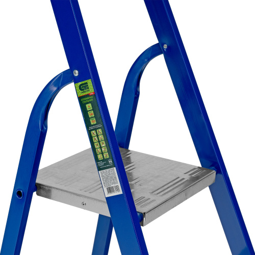 Стремянка, 6 ступеней, стальной профиль, алюминиевые ступени Сибртех по ценам производителя в Воронеже с доставкой по всей России